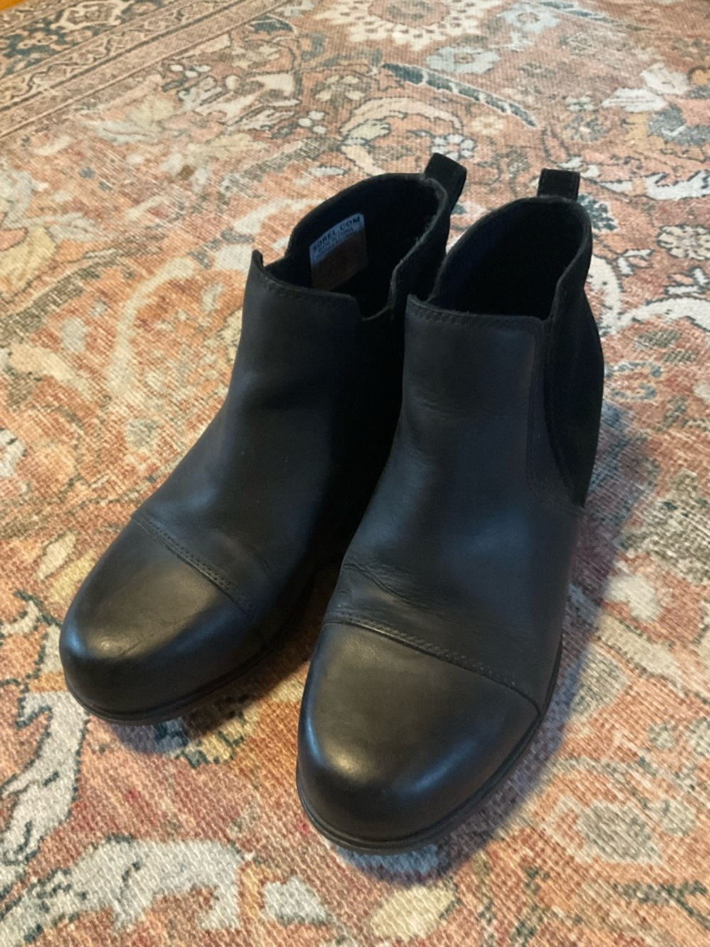 Sorel Black Evie II Chelsea Ankle Boots